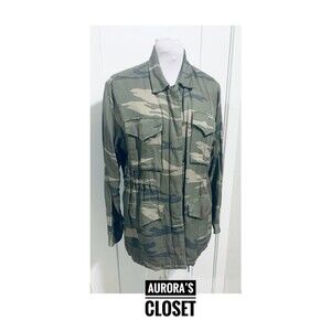 Rails L Camo Jacket Whitaker Faux Fur Lining Synch Waist Full Zip $238